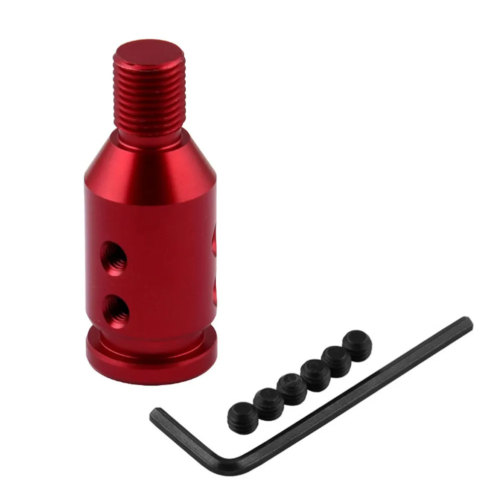 

Universal Automotive Shifter Thread Gear Lever Adapter Converter Aluminum Alloy Red Parts Replacement Accessory