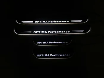 Osmrk led移動ドアシルプレートスカッフフォードレンジャーポイントでnerfバー & ランニングボードドア敷居プレートオーバーレイライニングライト、4個