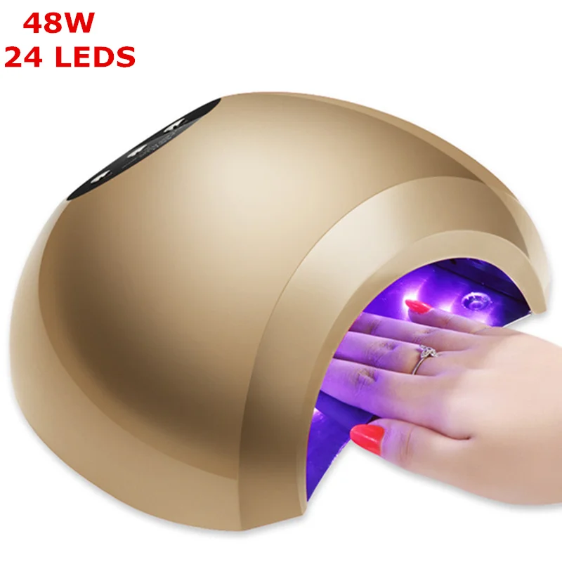 48W LED UV Lamp Nail Polish Dryer 10/30s/60s Drying Fingernail Toenail