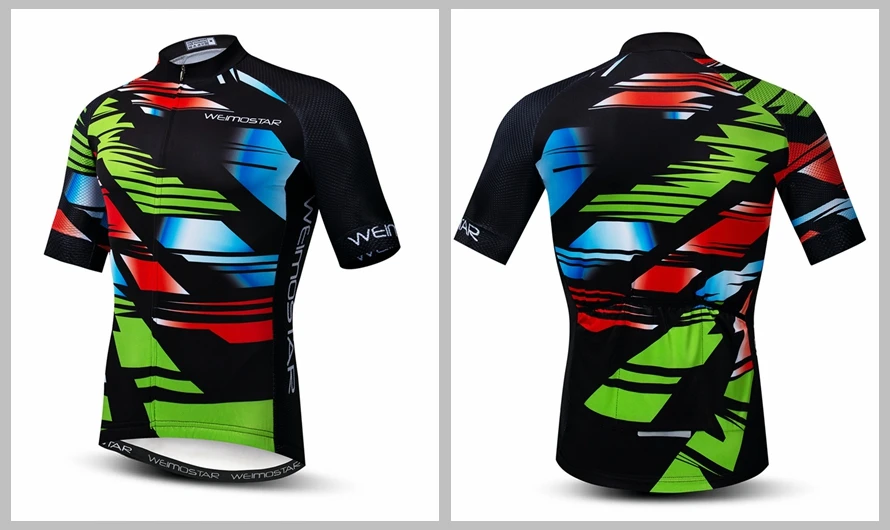 2020 Weimostar Cycling Jersey mens mtb Jerseys road Bike bicycle shirts Short Sleeve Ropa Ciclismo maillot Racing tops Black red