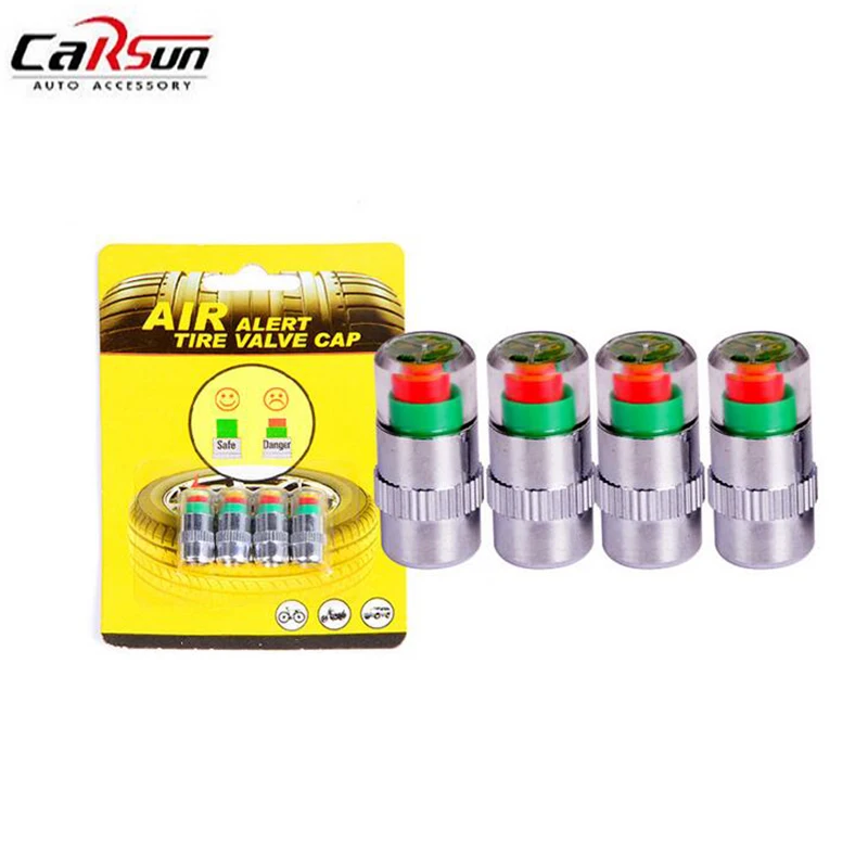 

4Pcs/Pack 2.0Bar 32PSI Car Tyre Tire Pressure Valve Stem Caps Sensor Monitoring Eye Alert Alarm Car Styling Air Tools Kit
