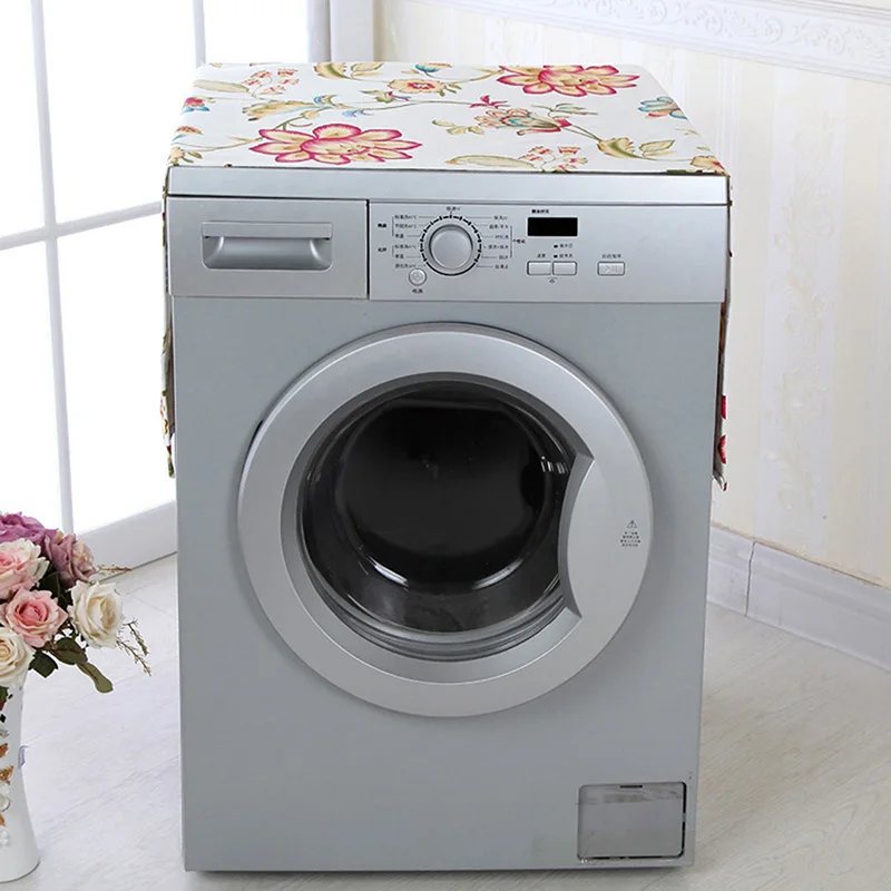 Waterproof Cover for Washing Machine Coated Cotton Blend Cute Dustproof