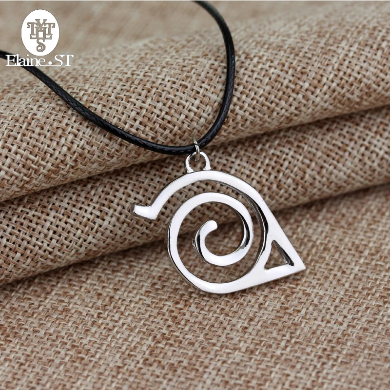Японии аниме наруто колье Цепочки и ожерелья Коноха uzumaki Naruto Логотип Шарм