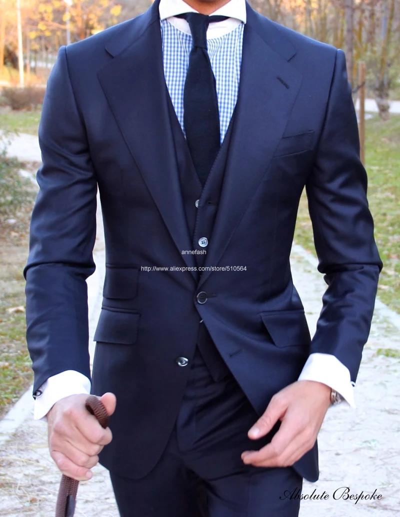 Костюм мужской из чистой шерсти 100% шерсть синий на выбор|blue suit men|blue suitbest blue |