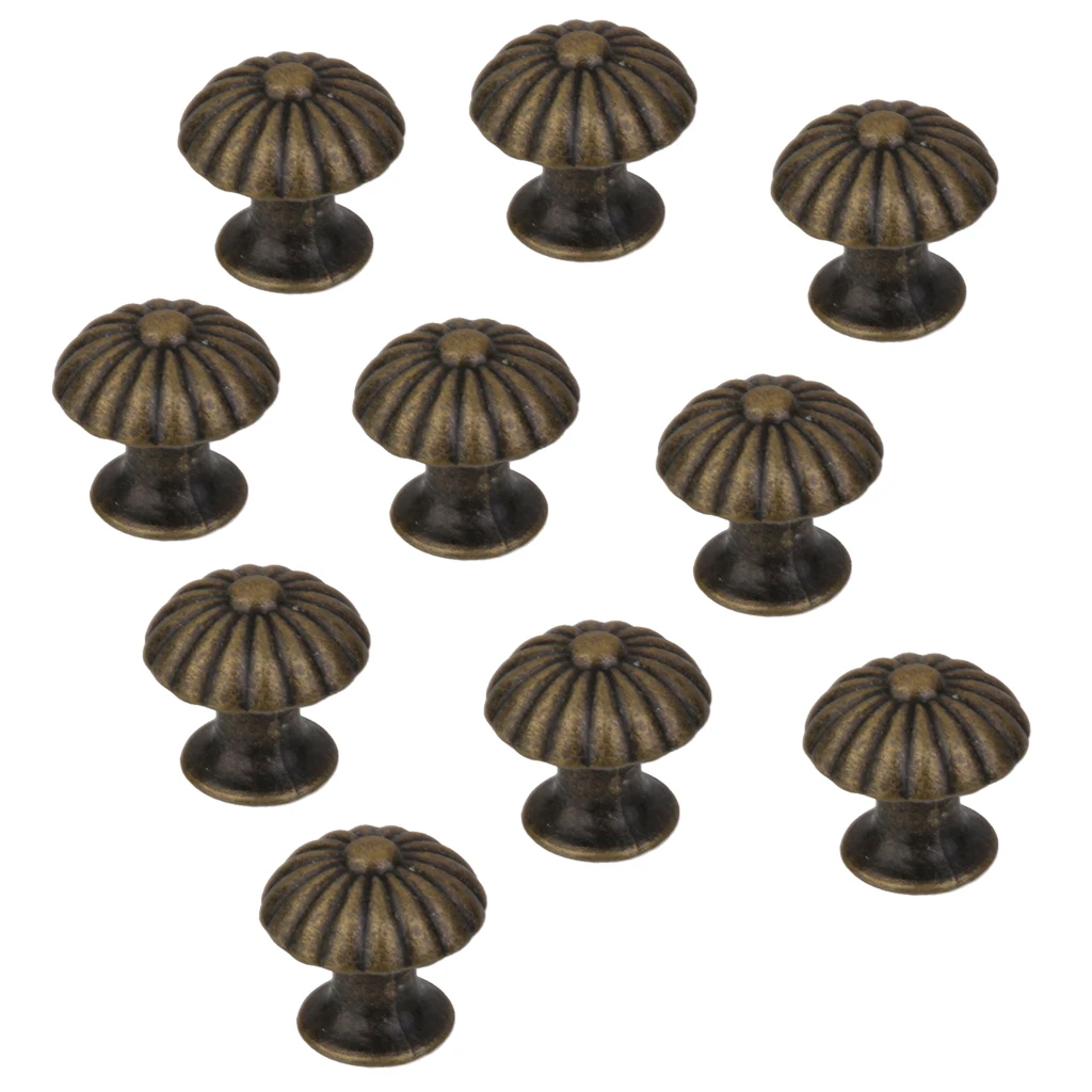 10Pcs Antique Bronze Kitchen Cabinet Drawer Knobs Dresser Cupboard Wardrobe Furniture Pulls Handle Wooden Box Jewelry Box Knobs