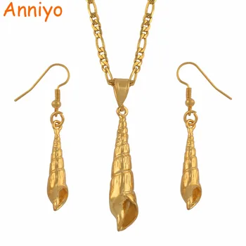 

Anniyo PNG Gold Color Shell Necklace Earrings Ring for Womens Papua New Guinea Shellfish Jewelry Hawaiian Guam Chuuk #134806