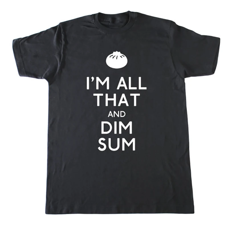 Mens T Shirts Fashion 2018 T Shirt Funny T Shirts Dim Sum Foodie Shirt Cotton Tops T-shirt Men Plus Size Streetwear XS-XXXL