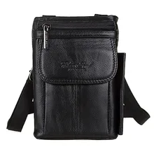 Мужская нательная сумка из натуральной кожи через плечо дорожная ячейка/портсигар для мобильного телефона кошелек для монет поясная сумка