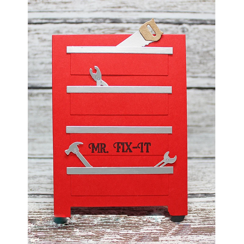 Saw Hammer Vice Wrench Sets Metal Cutting Dies Stencils For DIY Scrapbooking Decorative Embossing Suit Paper Cards Die Cutting