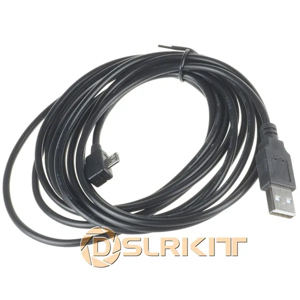 3 м 22AWG под прямым углом(левая сторона Интерфейс) Micro Зарядка через usb кабель Шнур