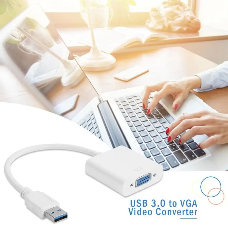 USB 3,0 к VGA 1080 P адаптер Высокое качество USB 3,0 к VGA 1080 P внешняя графическая карта видео конвертер адаптер Кабели newst