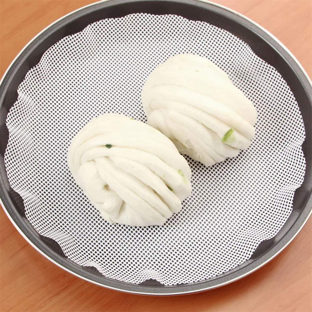 Silicone Non-Stick Steamer Mesh Pad Round Dumplings Mat For Steamed Stuffed Buns/Bread Pastry Kitchen Cooking Tools