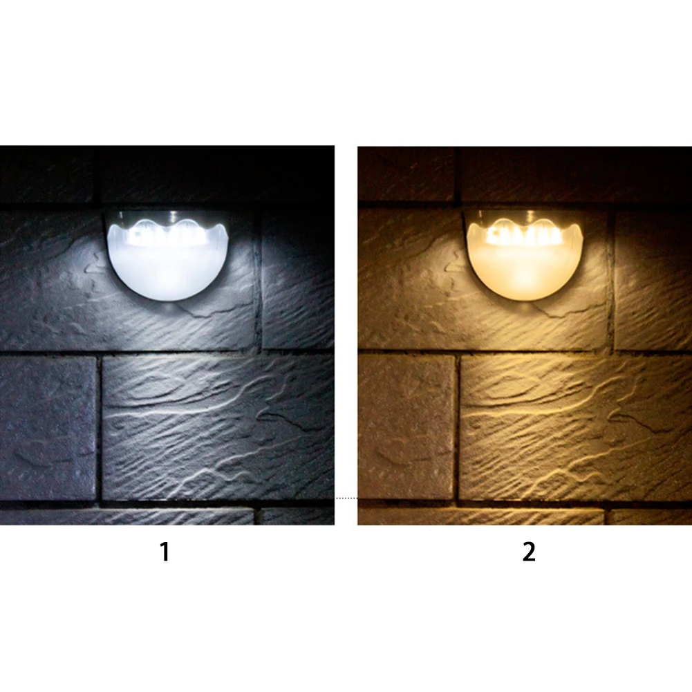 New 6 LED Solar Power Light Outdoor Lamp Fence Wall Waterproof Garden Landscape Path Light