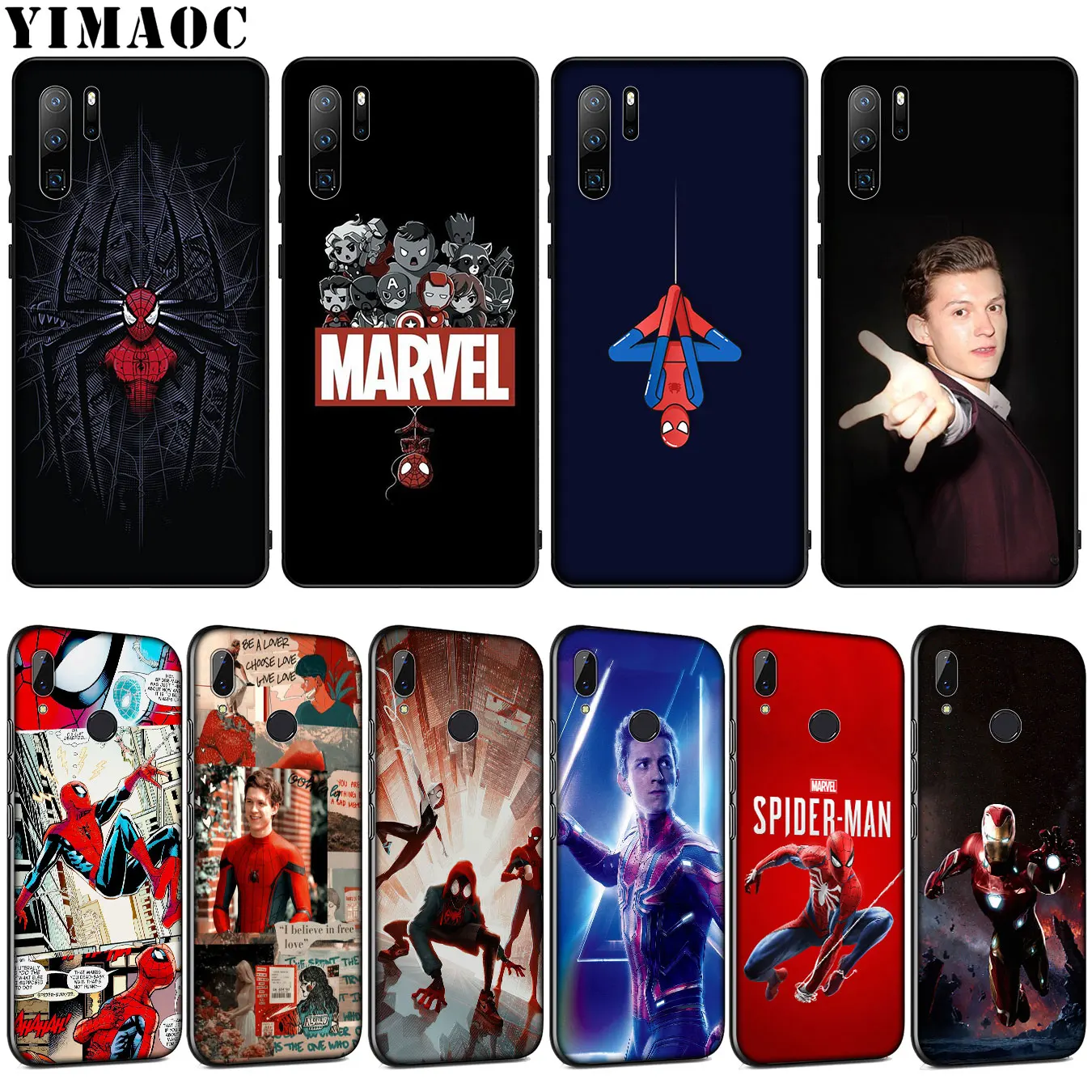 

YIMAOC Tom Holland Marvel Iron Man Soft Silicone Case for Huawei P30 P20 Pro P10 P9 Lite Mini 2017 2016 Cover P Smart Z 2019