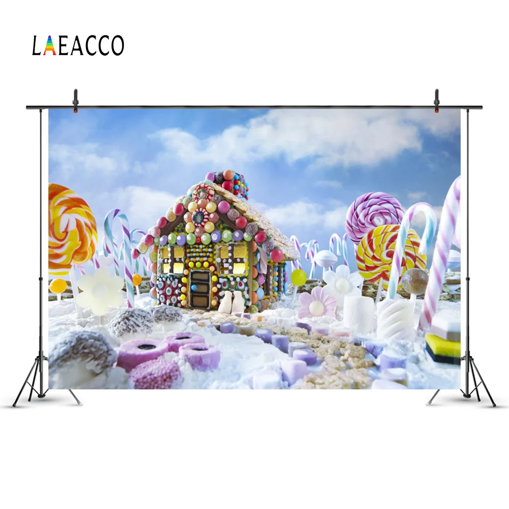 Laeacco Wonderland леденец Конфеты дом новорожденных фотографии фоны на заказ для фотостудии