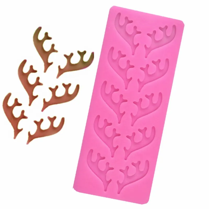 New Product 10 Elk Antlers Fondant Silicone Cake Mold Chocolate DIY Baking Decoration A1601 | Дом и сад