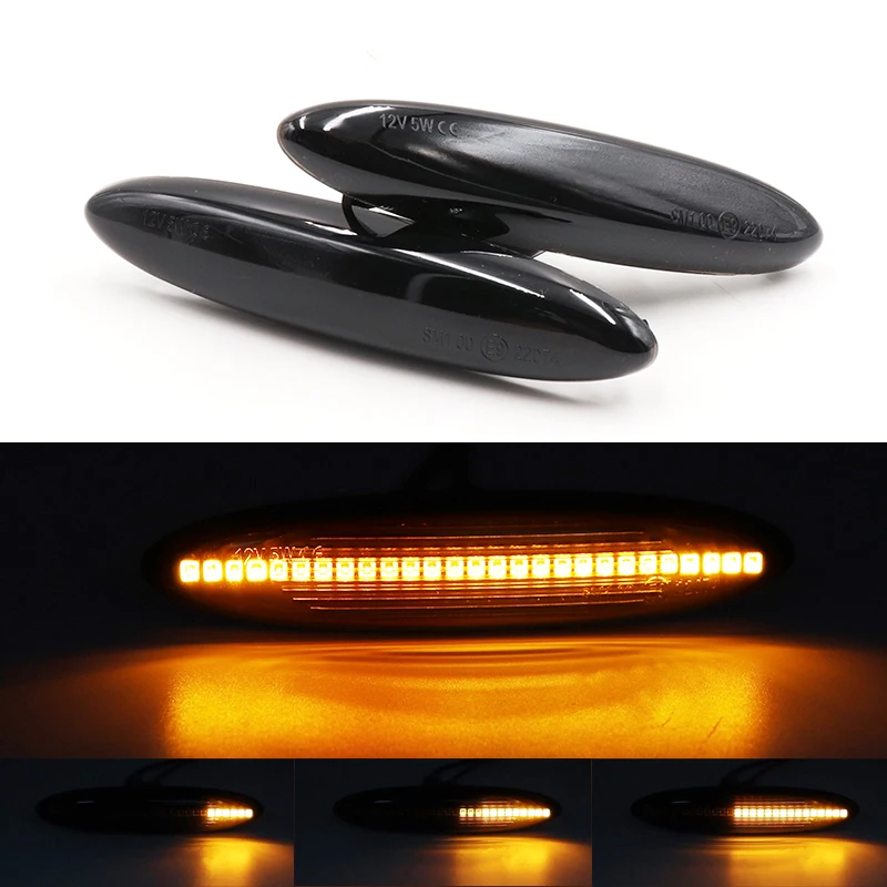 

2X Sequential Blinker Side Marker Light For For Toyota Highlander Soarer Kluger GSU 4 For Lexus IS250 IS350 SC430