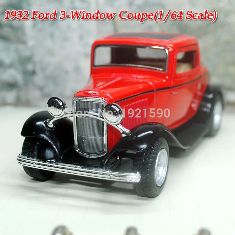 

1/32 Scale Pull Back Car Toys USA 1932 Ford 3-Window Coupe Vintage Diecast Metal Car Model Toy For Gift/Children