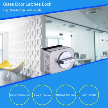 Double Glass Door Latches Lock 304 Stainless Steel Lock,Without Hole,Bidirectional Unlock Frameless Glass Door For Home Office stainless steel u bracket for bolt lock electric lock u bracket for frameless glass door lock