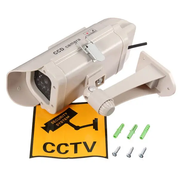 Солнечная энергия Открытый Манекен ИК светодиодный светильник видеонаблюдения CCTV поддельные камеры