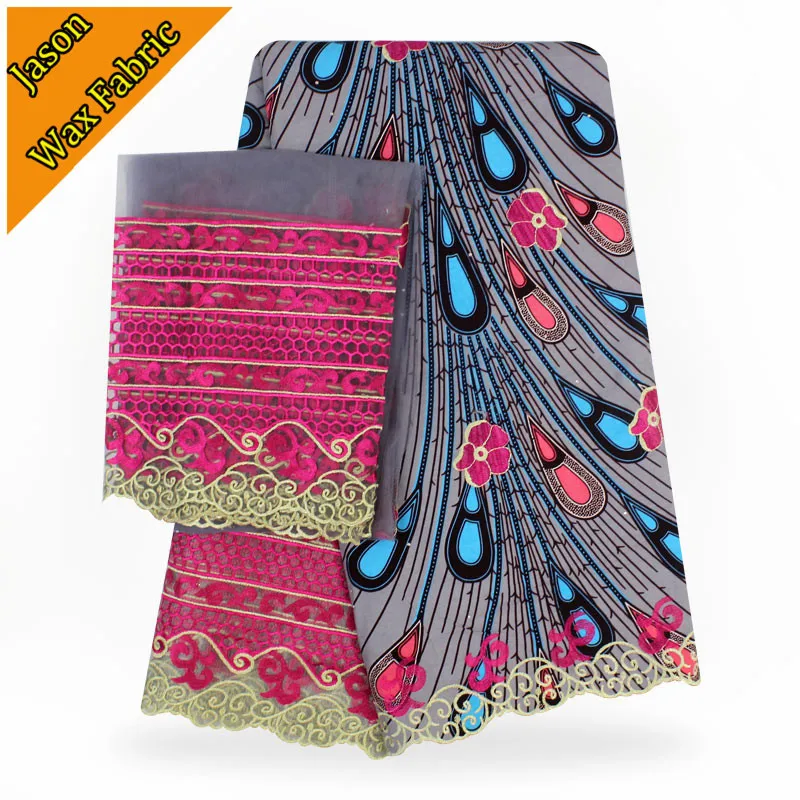 New design 6+2yards wax laces /Hot Sale African Ankara Guipure