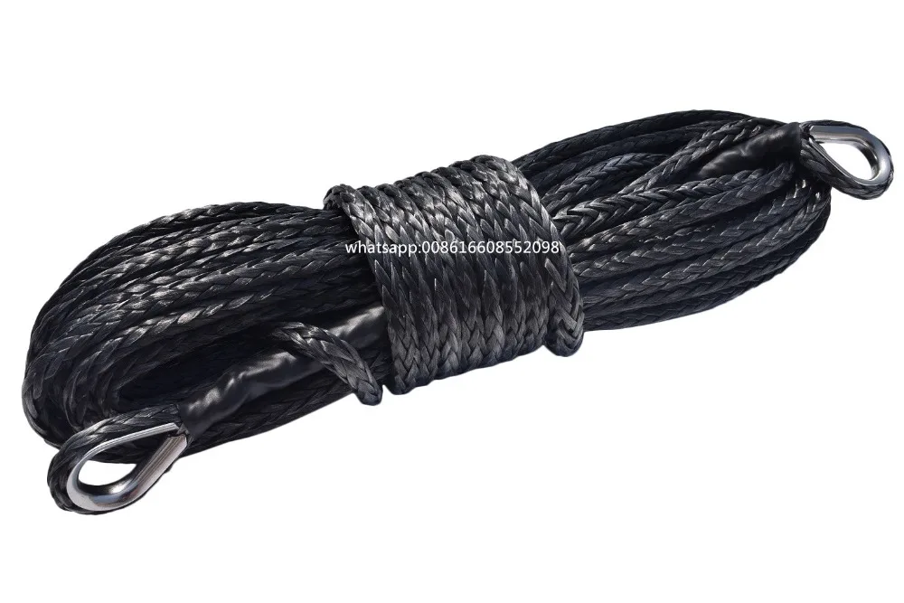 

Black 10mm*26m Synthetic Winch Rope Extension,ATV Winch Cable,UHMWPE Rope,Tow Rope Car