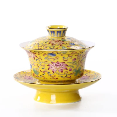 Керамическая чашка для чая Jingdezhen эмалированная крышка чаша китайский большой