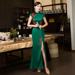 Сексуальное платье в китайском стиле; женские тонкие вечерние короткие Cheongsam; свадебное платье; роскошное свадебное платье; Qipao; модная