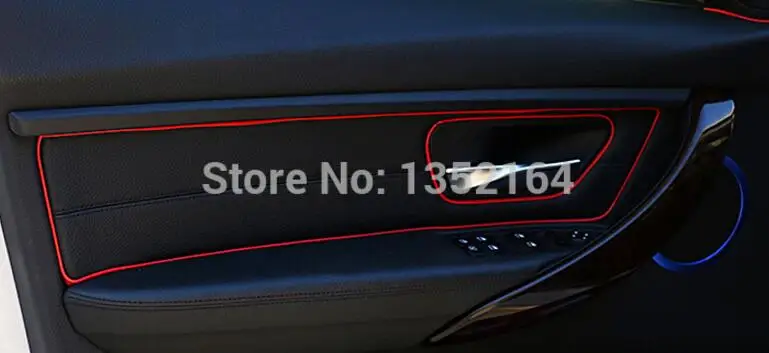 Автомобильная декоративная отделка дверей, универсальная внутренняя наклейка 5 м/лот, автостайлинг - Цвет: Красный