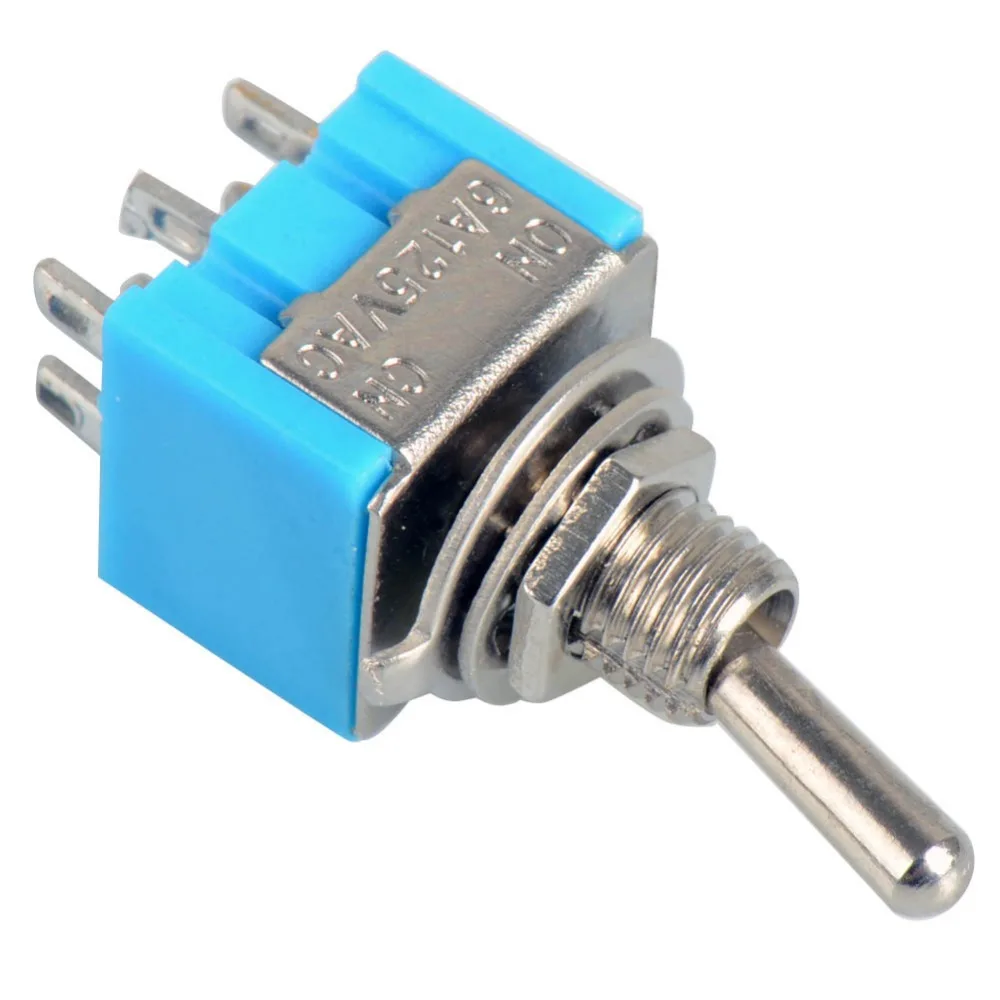 5 шт. синие 6 контактные миниатюрные переключатели DPDT ON Mini 6A125VAC|switch switch|switch toggleswitch
