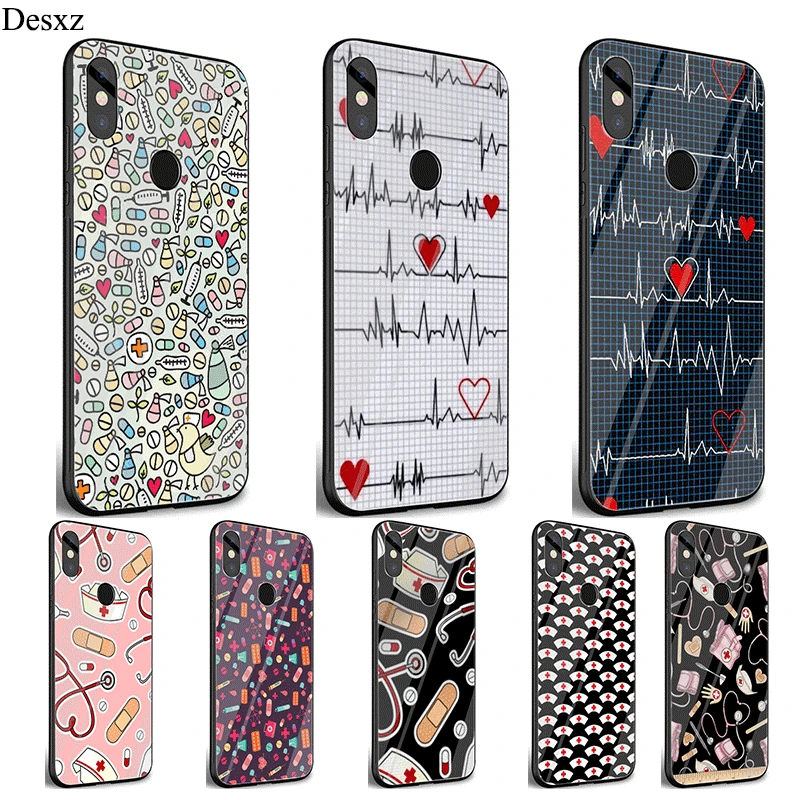 

Case Glass Nurse Medical Medicine Health Heart For Xiaomi Mi 8 Lite A1 A2 5X 6X 9 Redmi Note 5 6 7 Pro 6A 4X Pocophone F1 Cover