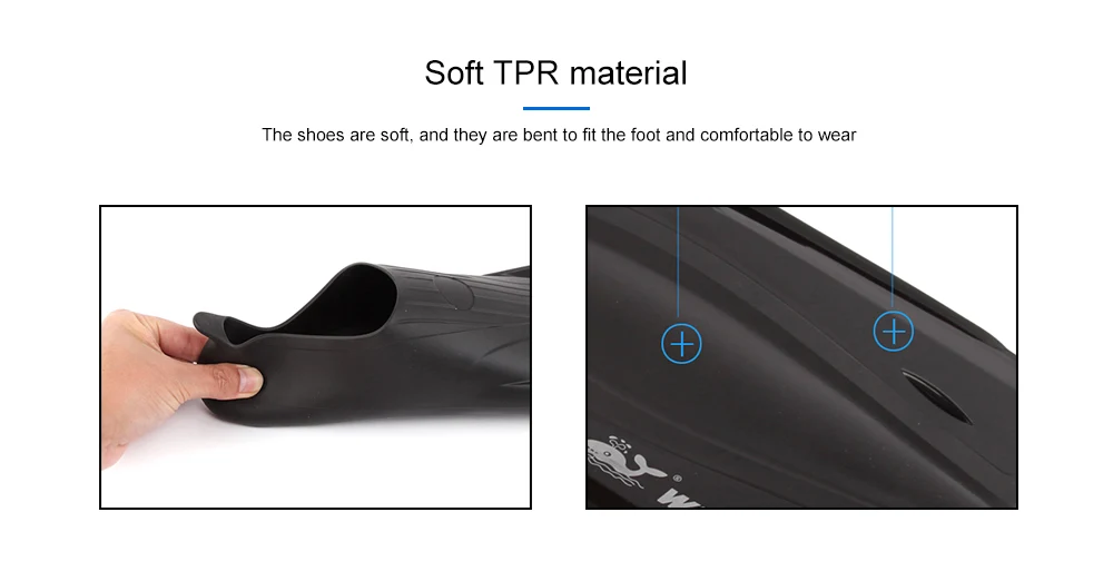 Кит Мягкие гибкие Нескользящие плавники Профессиональные Гибкие Подводные Подводное плавание Моноласты водные виды спорта M/ML