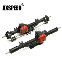 Черный 1/10 осевой сплав Рейфов алюминиевый набор осей передняя+ задняя RC Рок собранные оси высококачественная металлическая ось