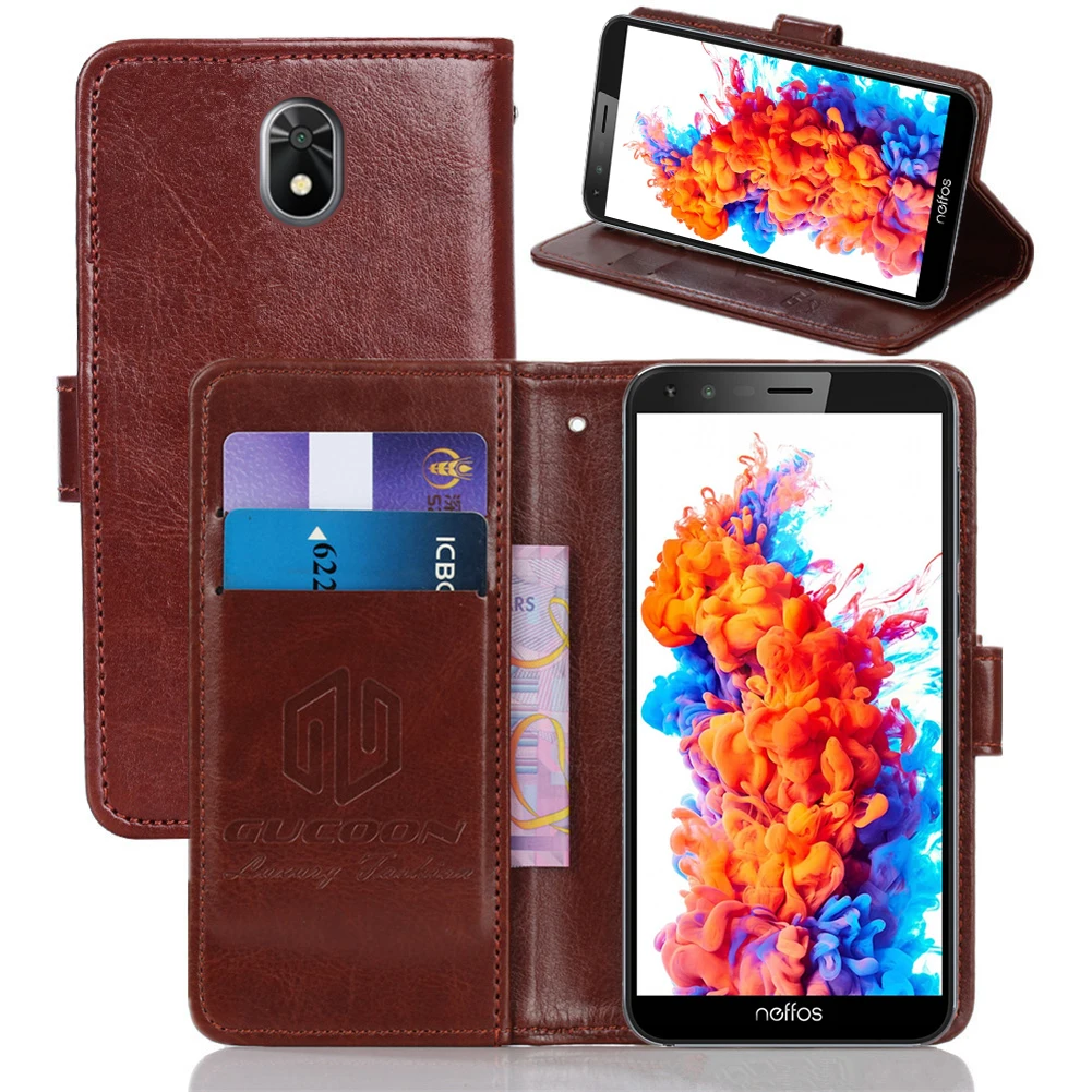

GUCOON Classic Wallet Cover for TP-Link Neffos C5 Plus Case PU Leather Vintage Flip Case Fashion Phone Bag