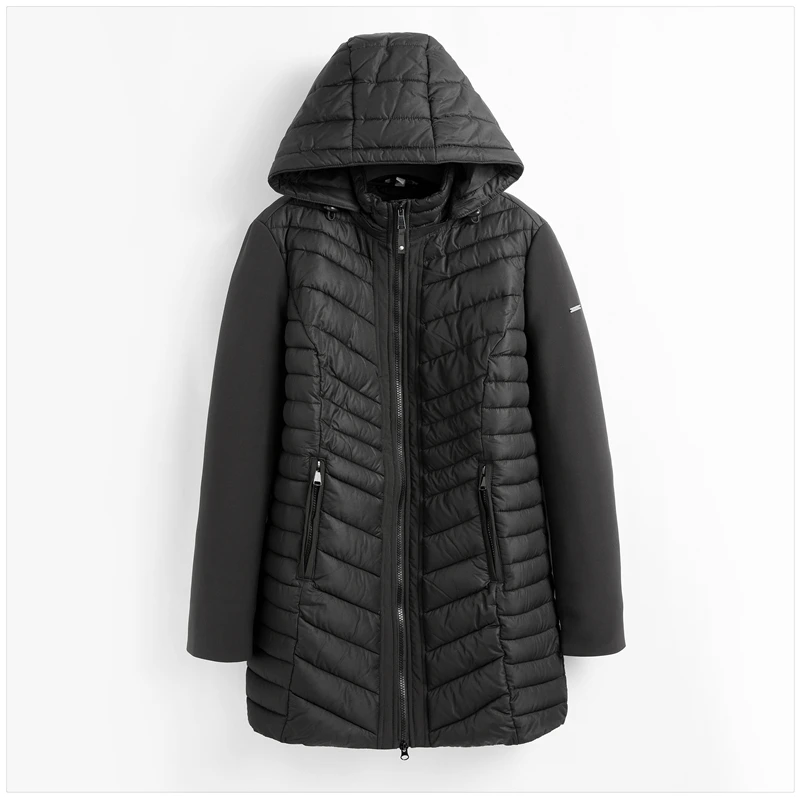 Aorice QY902, Женская хлопковая парка, зимняя, женская, длинная, повседневная куртка, одноцветная, с капюшоном, пальто и куртки, весна, осень, теплая верхняя одежда