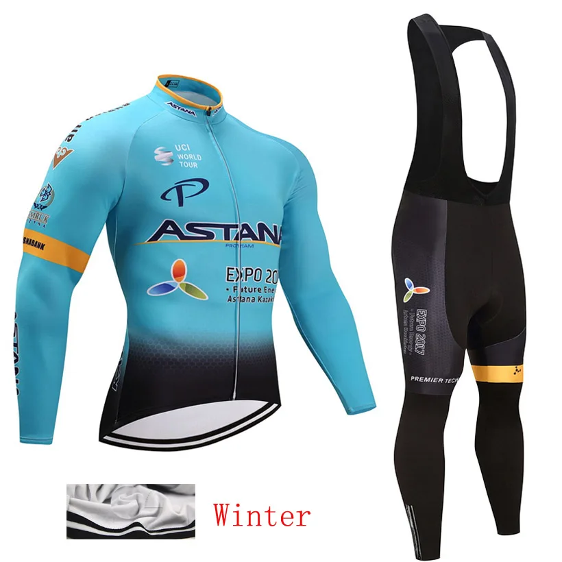Зимняя Термальная флисовая команда Велоспорт длинный рукав, дышащий синий Велоспорт Джерси одежда MTB велосипед Майо велосипедная одежда - Цвет: Winter 02