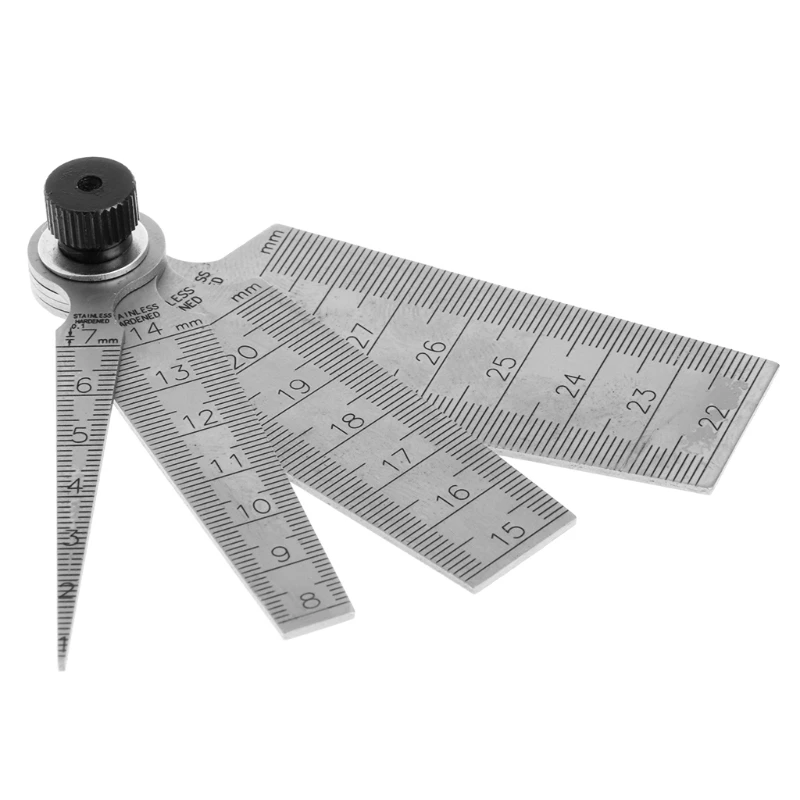 1PC Stainless Steel 0mm 29mm Gap Hole Measuring Taper Gauge Ruler Depth