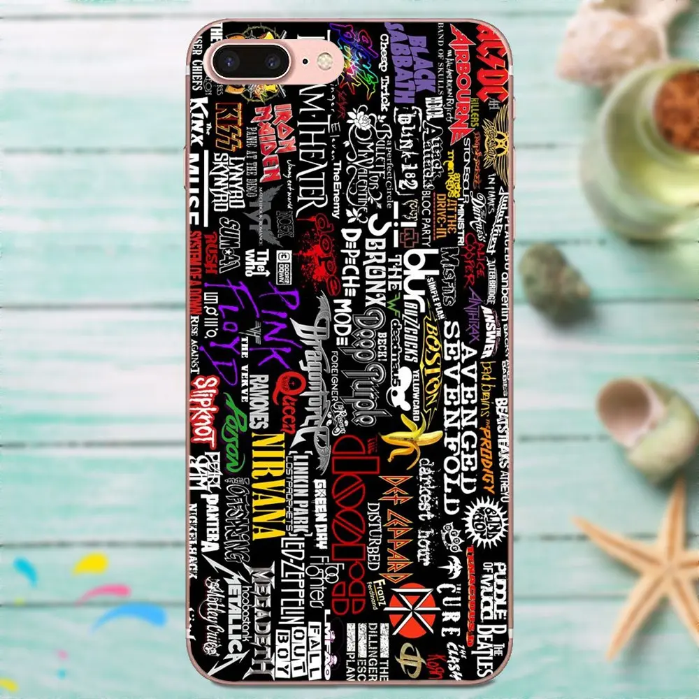 ТПУ чехол накладка с принтом для Apple iPhone 4 4S 5 5C 5S SE 6 6S 7 8 Plus X XS Max XR Rock