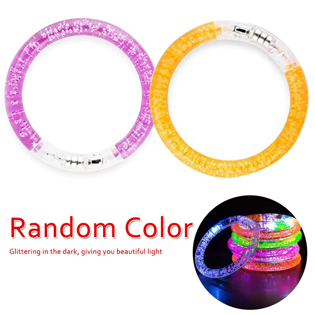

Luminous Glowing Bracelet Toys For Christmas Light up Bracelet Acrylic Flash LED Light Emitting Electronic Bracelet