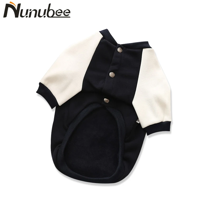 Nunubee Fashion Thick Baseball Dog Coats Jackets Hoodie Soft Cotton