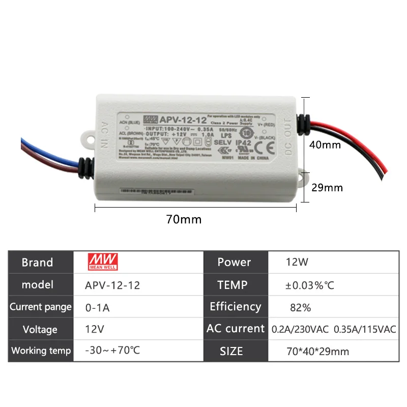 12V-12W-Meanwell-Fans-driver-Power-supply-High-Speed-Fans-for-cob-led-grow-light-chip-(3)