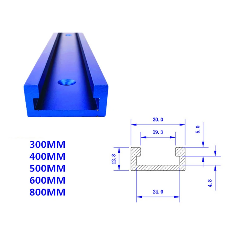 Алюминиевый сплав Т-образными пазами T трек w/дорожки 300/400/500/600800 мм фрезерный станок лобзик слот t-образный Деревообрабатывающие инструменты