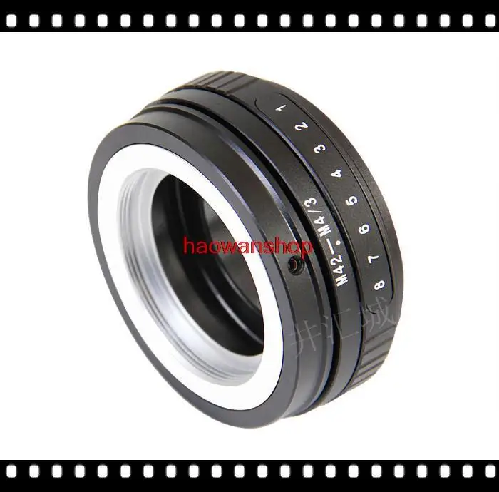 

42mm M42 lens to Micro 4/3 M43 tilt adapter ring for Panasonic M4/3 GF3 EPL3 EPM1 EP2 G3 GX1