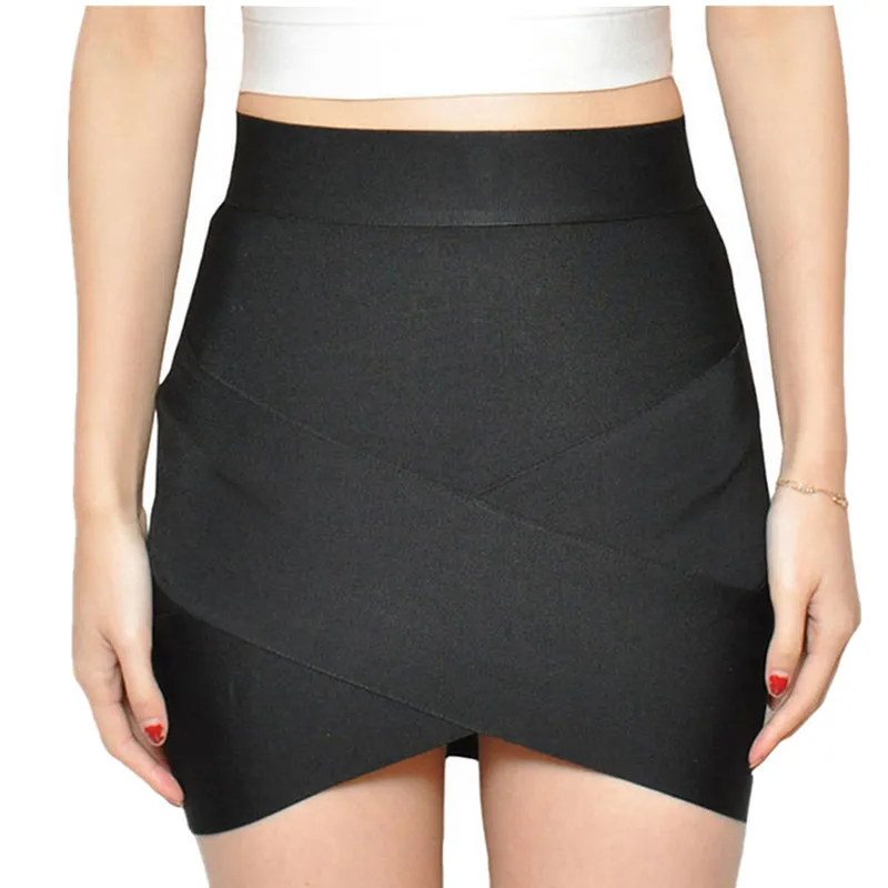 

Free shipping high quality 2019 summer casual pencil slim sexy fashion female front V bandage knee mini skirt fashion girl skirt
