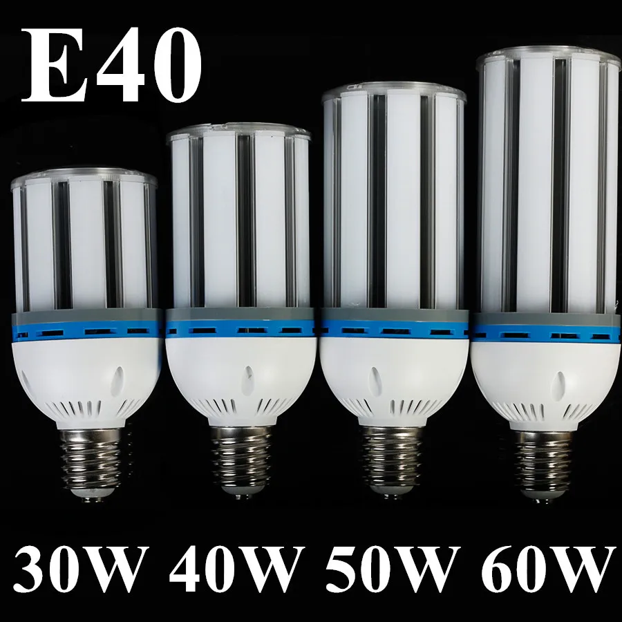 E40 светодиодные лампочки кукурузы 30 Вт 40 Вт 50 Вт 60 Вт холодный белый/теплый белый 360 градусов для освещения склад наружного и уличного