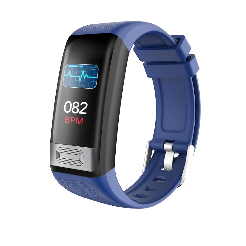 blue SENBONO C20S Smart bracelet watch ECG PPG wristband Heart Rate Blood Pressure Monitor activity fitness tracker health wristband - Color: blue
