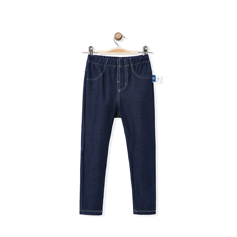 Balabala/Детские теплые хлопковые леггинсы для девочек; детские штаны; Детские обтягивающие спортивные штаны с эластичной резинкой на талии - Цвет: dark blue