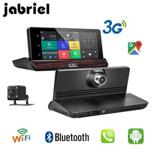 Jabriel Wifi Автомобильный видеорегистратор Android 3g 7 дюймов авто зеркало заднего вида gps-навигатор с разрешением Full HD Навигация 16 Гб Видео рекордер двойная камера Регистратор