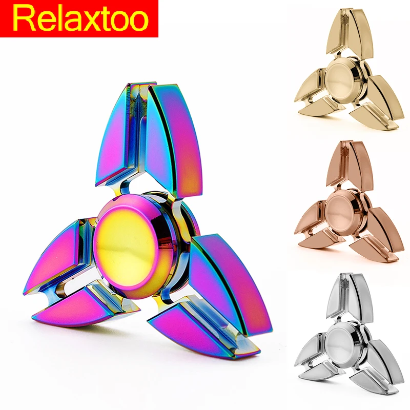 Brand Metal Tri Spinner EDC Fidget Toy Hand Spinner For Autism and ADHD Anti Stress Finger