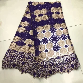 

African Lace Fabric 2019 High Quality Lace Nigerian lace fabric Tissu Africain Guipure Embroidery French Tulle Lace dress df5-84